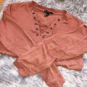 Lace Up Pullover